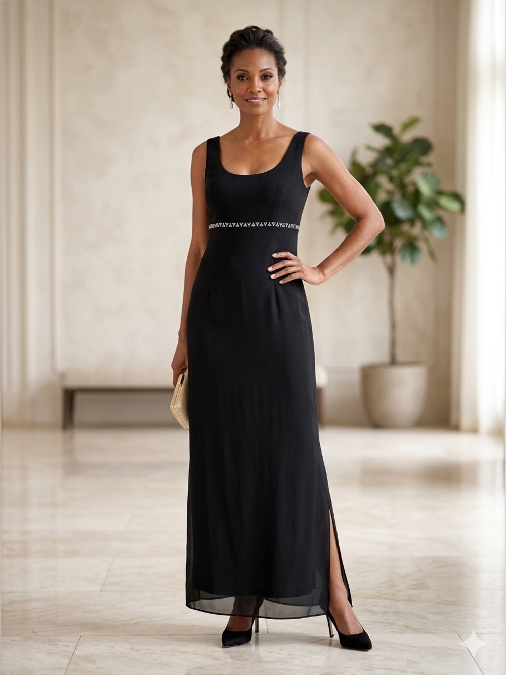 After Dark Evening Gown Prom Maxi Dress Sz 8 shiny Rhinestones Ballgown Party